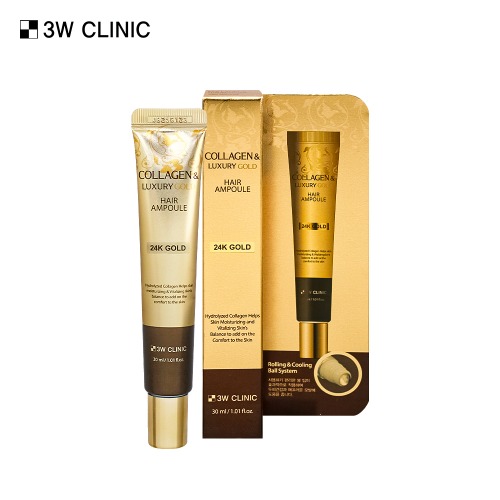 3W Clinic Collagen & Luxury Gold Hair Ampoule 30ml