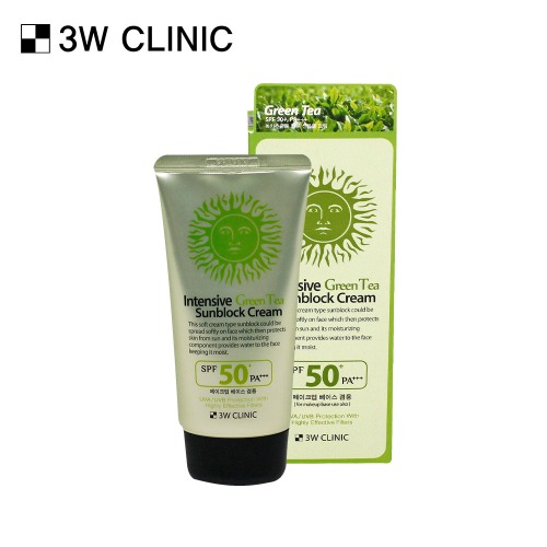 3W Clinic Intensive Green Tea UV Sunblock Cream 70ml