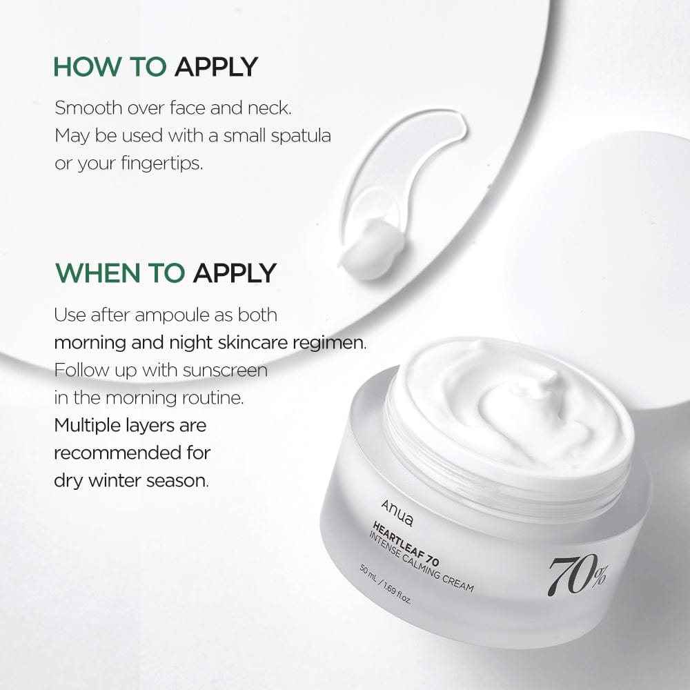Anua - Heartleaf 70 Intense Calming Cream 50ml  5