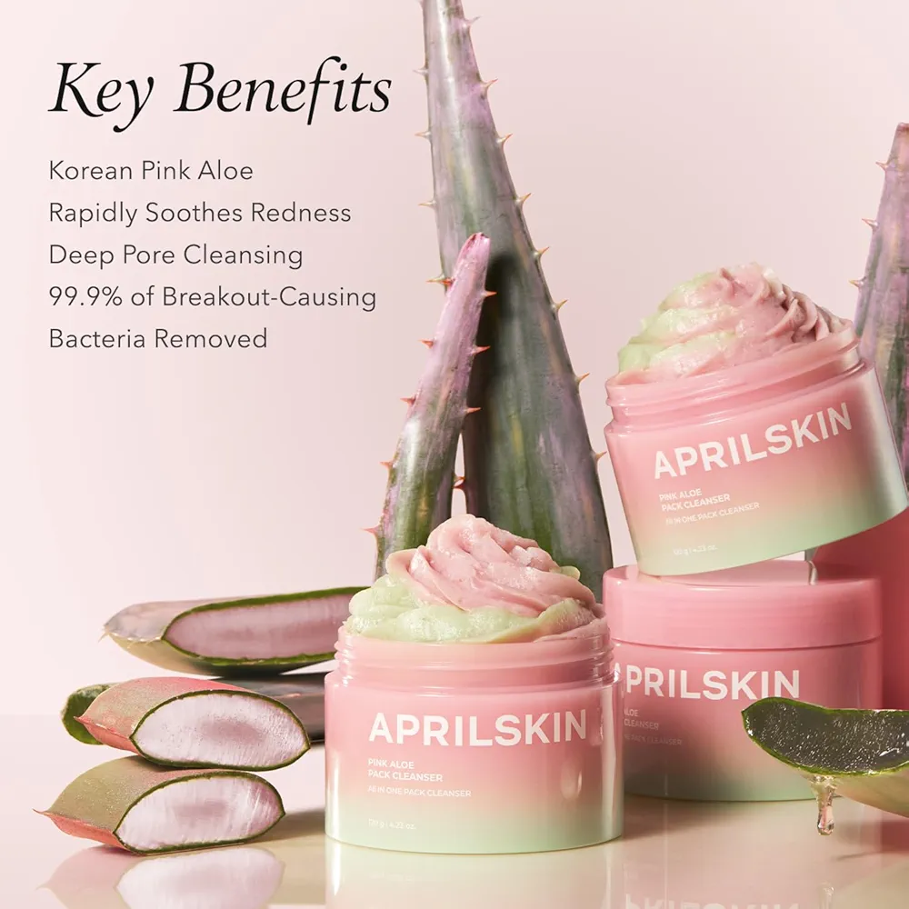 APRILSKIN - Pink Aloe Pack Cleanser 120g 2