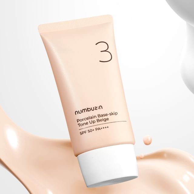 numbuzin - No. 3 Porcelain Base-Skip Tone Up Beige 50ml 2
