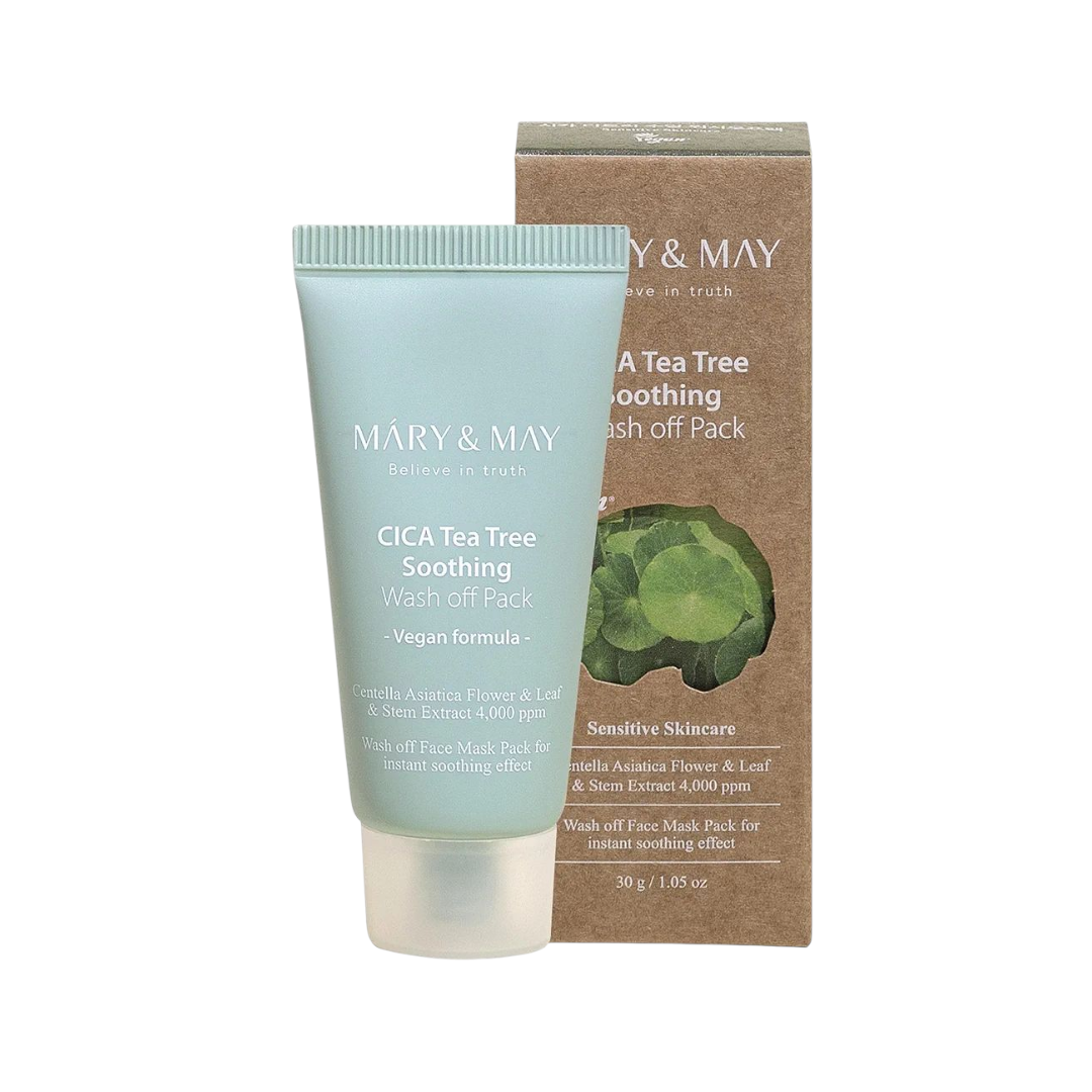 Mary&May - Cica Tea Tree Soothing Wash Off Mask Pack Mini 30g
