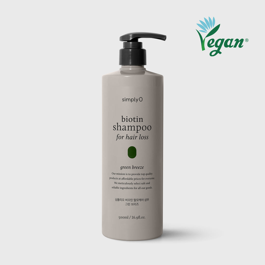 simplyO - Biotin Shampoo for Hair Loss Green Breeze 500ml