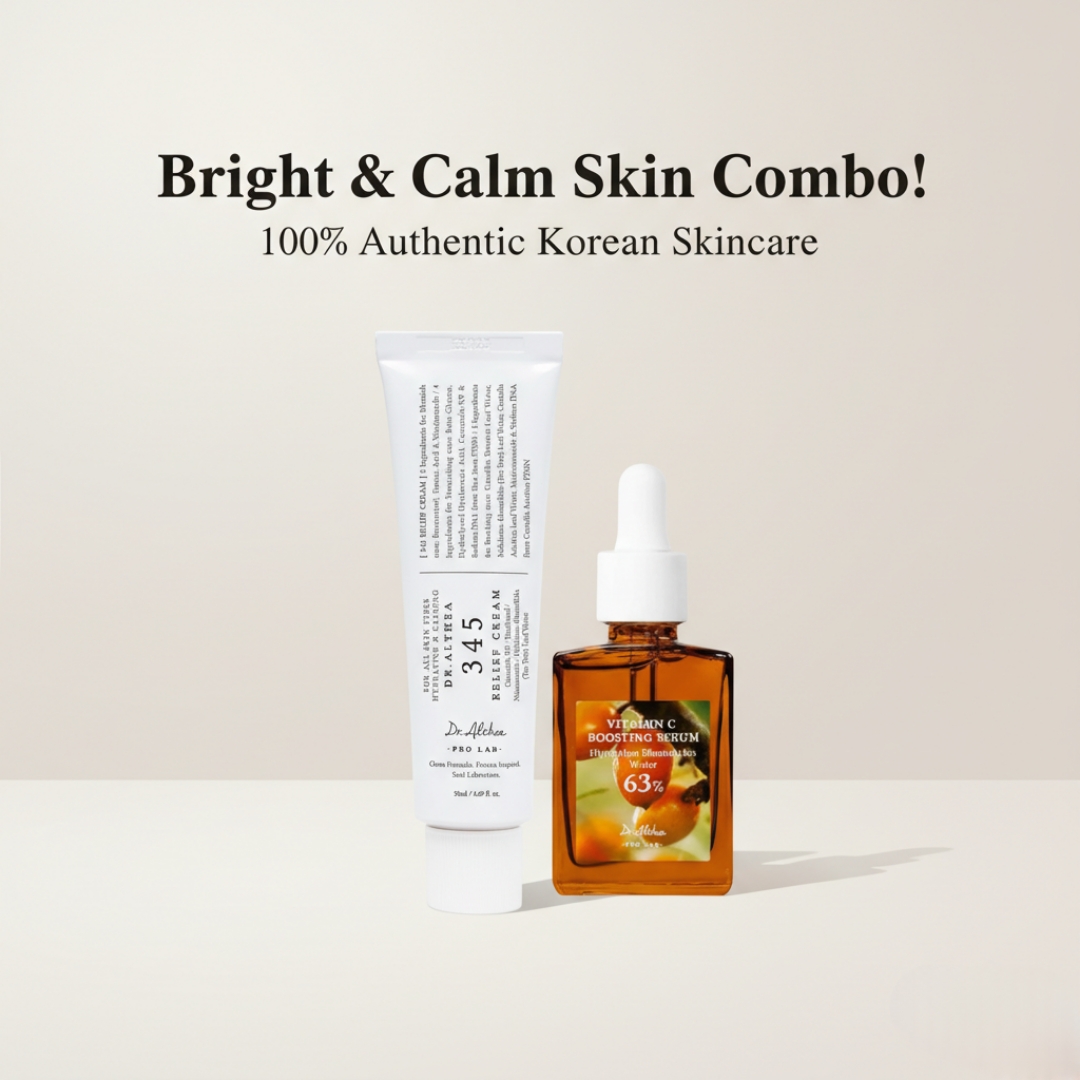 Dr. Althea Vitamin C Boosting Serum 30ml + Dr. Althea - 345 Relief Cream 50ml Combo