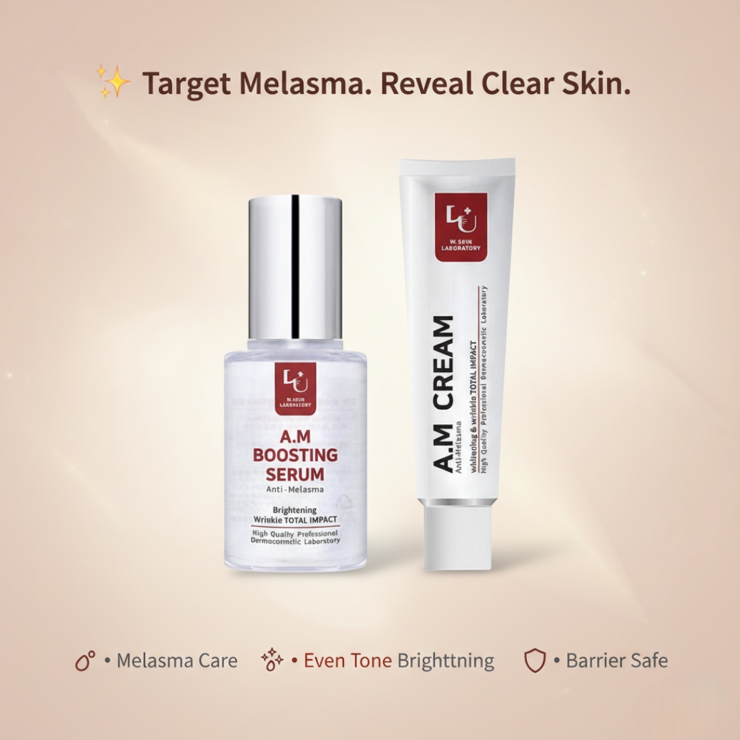 W.Skin Laboratory A.M Boosting Serum 30ml + Cream 50ml (Anti-Melasma) Combo