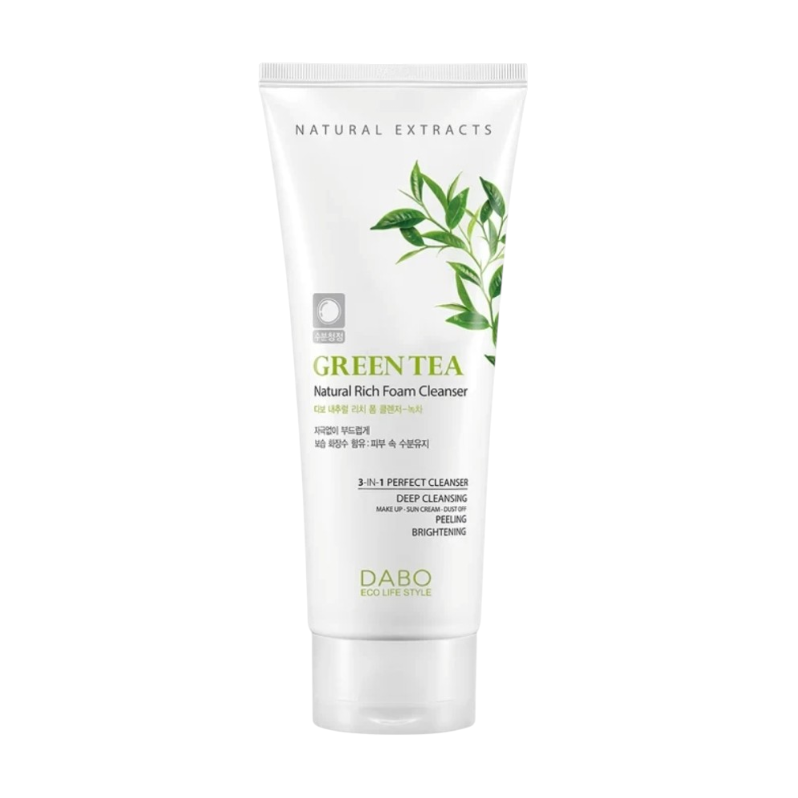 Dabo Natural Rich Foam Cleanser Green Tea 180ml