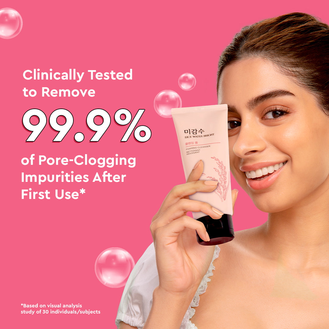 THE FACE SHOP - Rice Water Bright Facial Foaming Cleanser 100ml 2