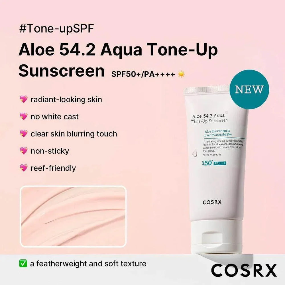 COSRX - Aloe 54.2 Aqua Tone-Up Sunscreen SPF50+ PA++++ 50ml 2