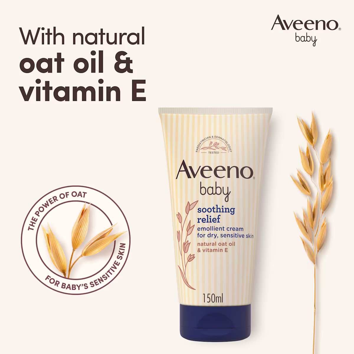 Aveeno Baby Soothing Relief Emollient Cream 150ml 2