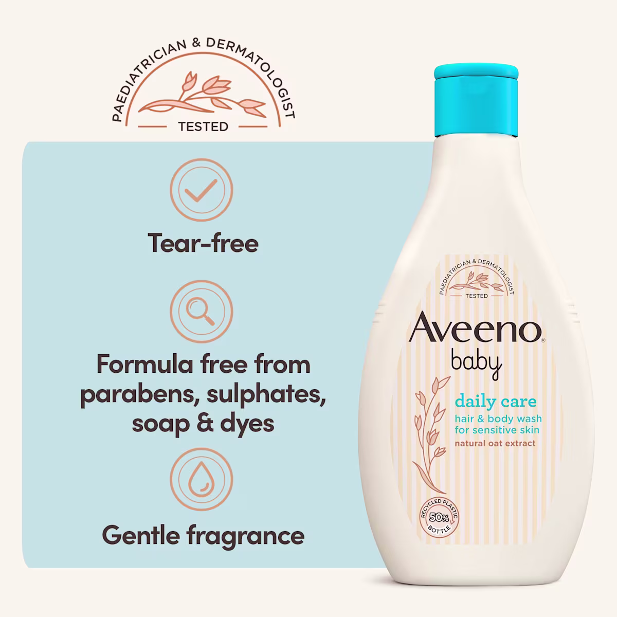 Aveeno Baby Daily Care Hair & Body Wash 250ml 3