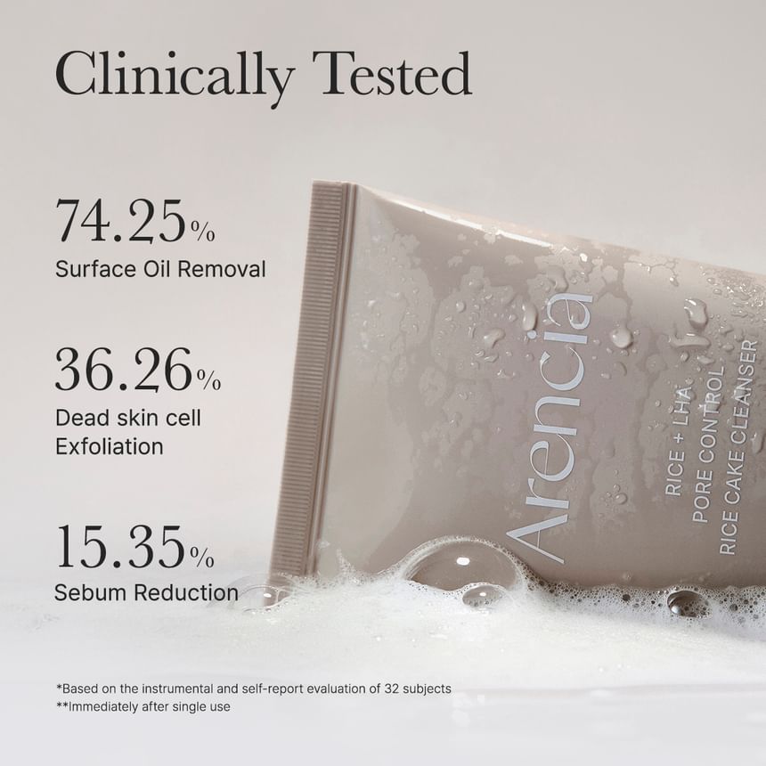 Arencia - Rice + LHA Pore Control Rice Cake Cleanser 150g 5