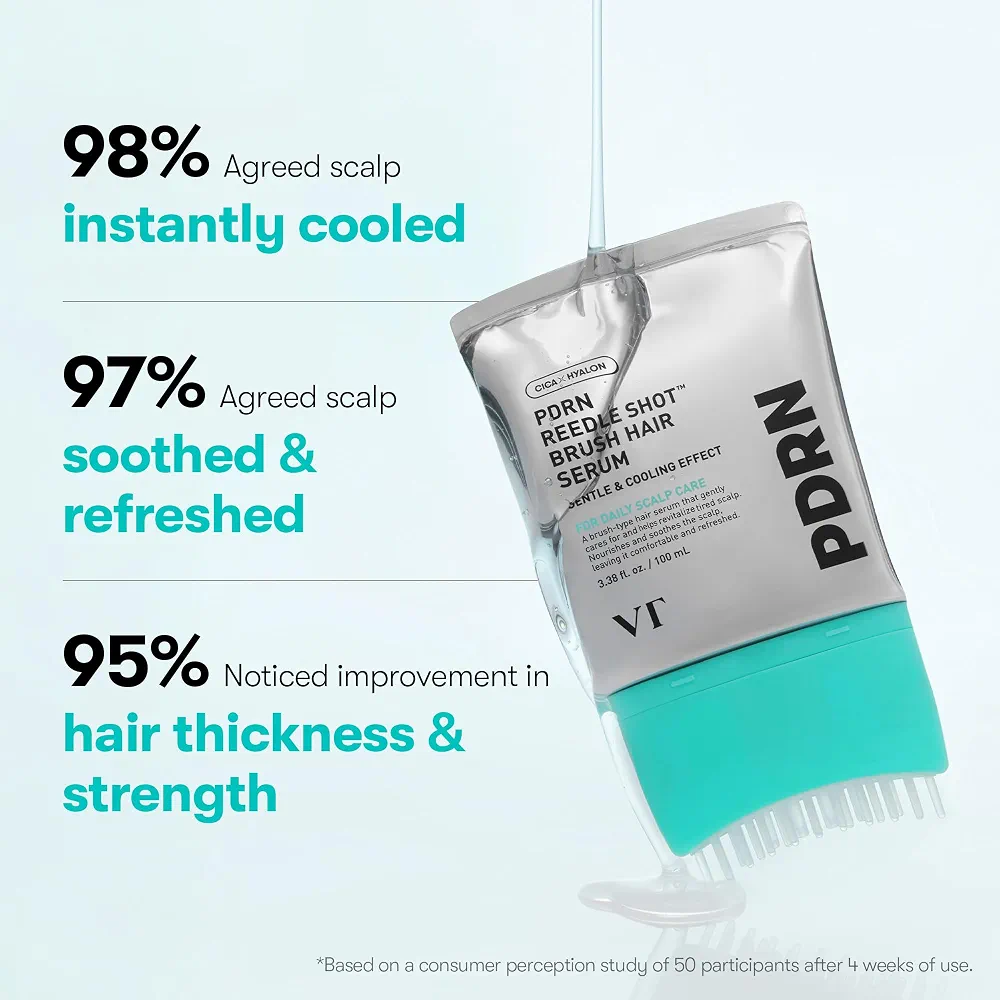 VT Cosmetics - PDRN Reedle Shot Brush Hair Serum 100ml 8