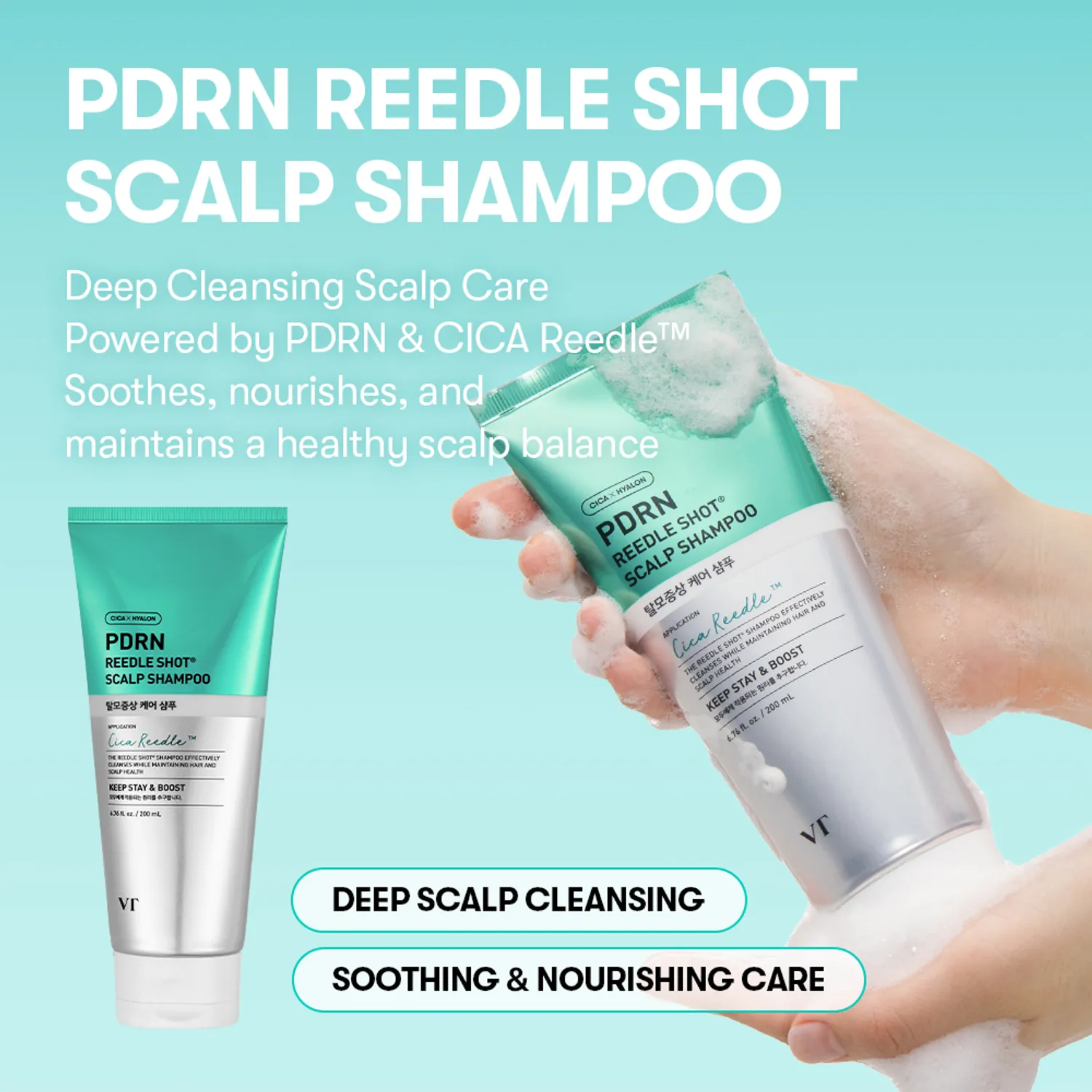 VT Cosmetics - PDRN Reedle Shot Scalp Shampoo 200ml 2