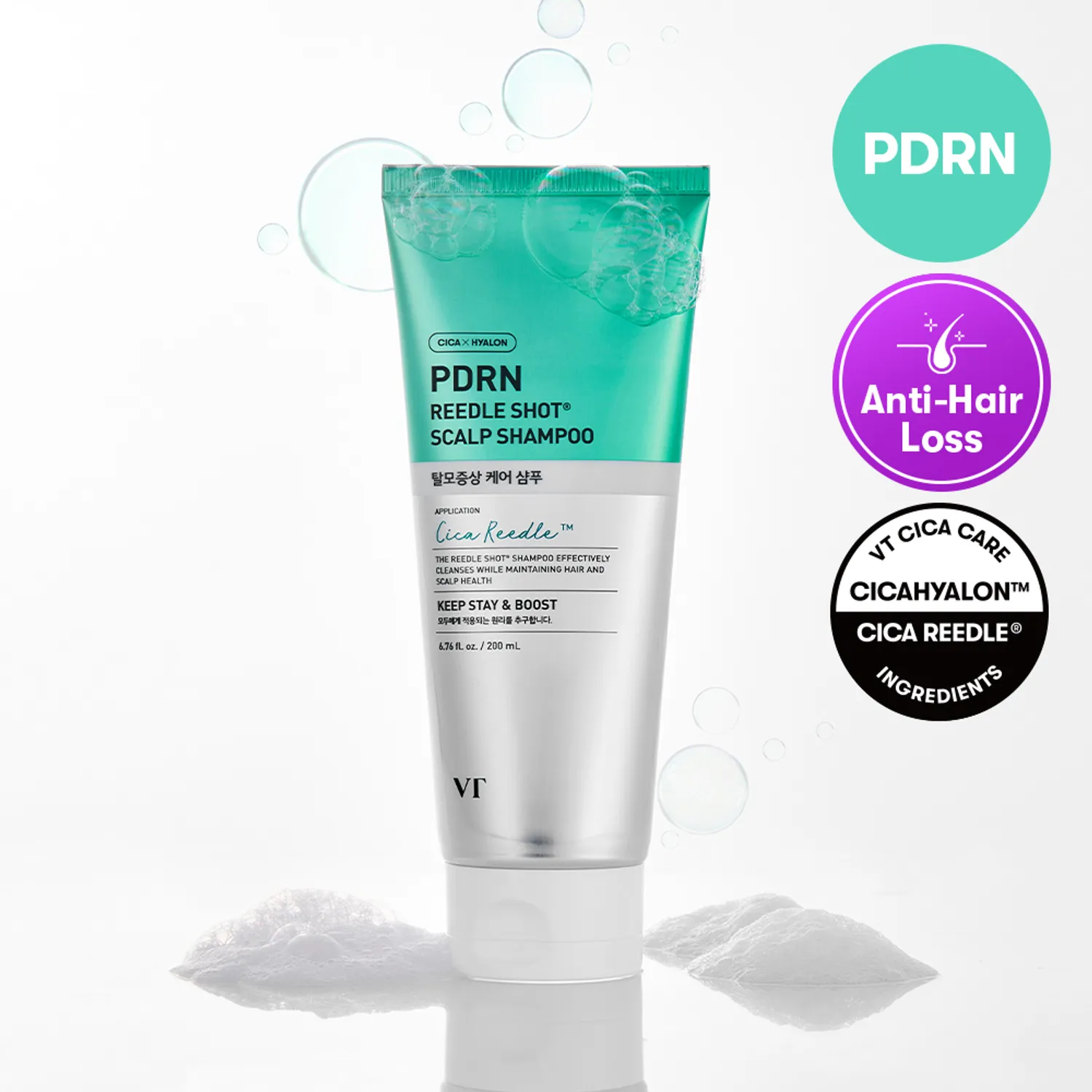 VT Cosmetics - PDRN Reedle Shot Scalp Shampoo 200ml 4