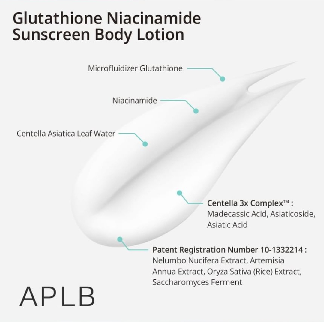 APLB - Glutathione Niacinamide Sunscreen Body Lotion 150ml 4