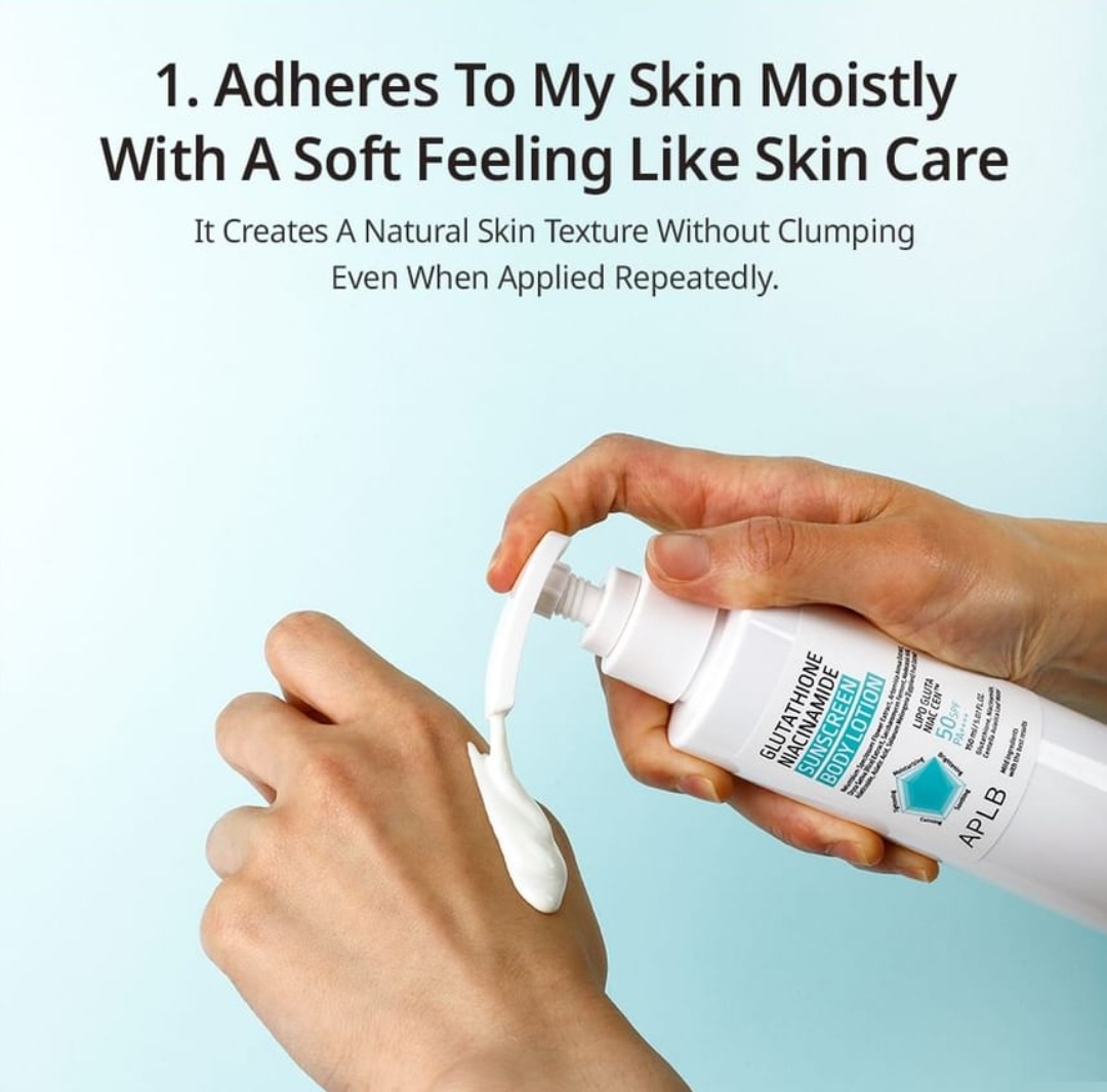 APLB - Glutathione Niacinamide Sunscreen Body Lotion 150ml 8