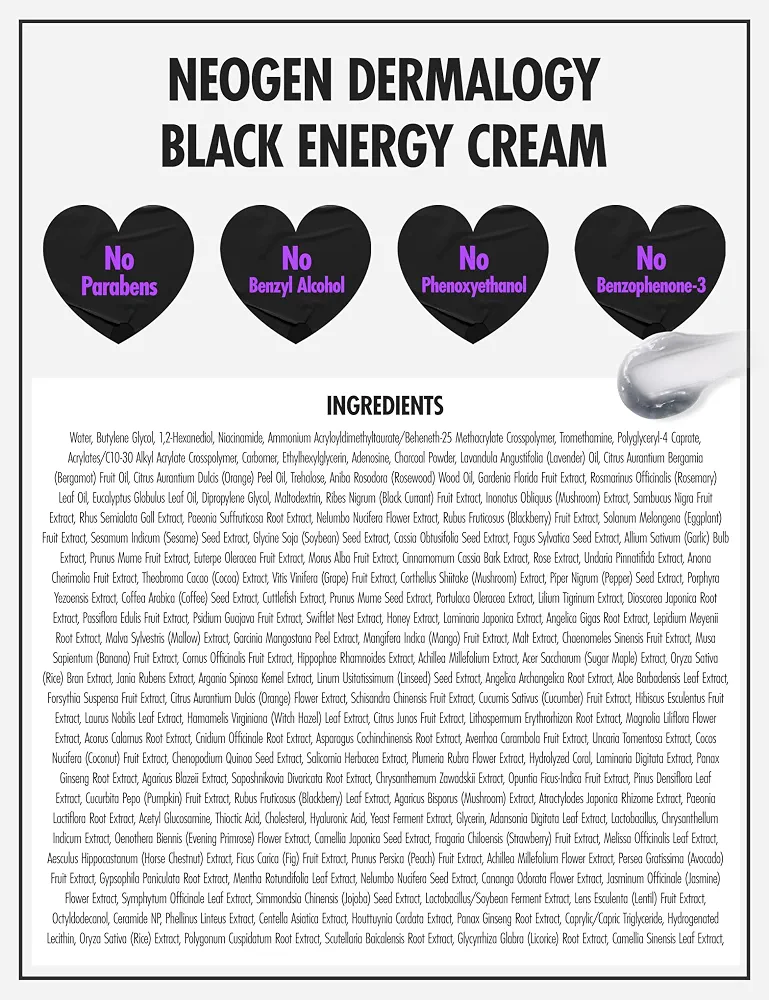 NEOGEN - Dermalogy Black Energy Cream 80ml 8