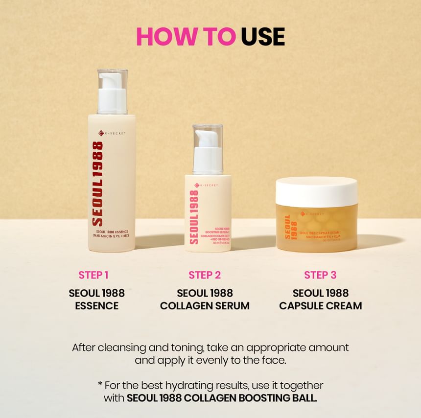 KSECRET - SEOUL 1988 Boosting Serum : Collagen Complex 7 + Red Ginseng 30ml  7