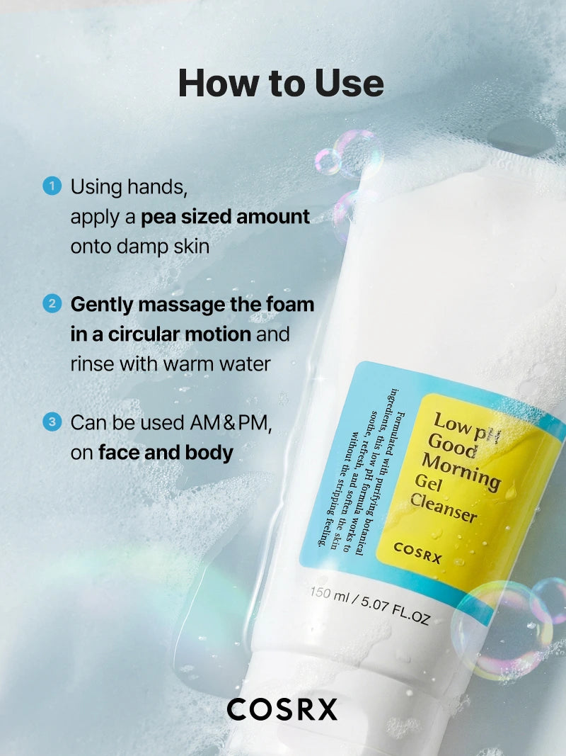 COSRX - Low pH Good Morning Gel Cleanser 150ml 11