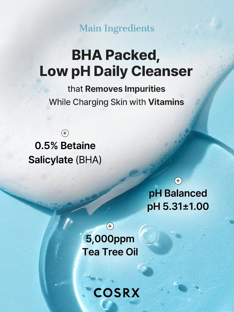 COSRX - Low pH Good Morning Gel Cleanser 50ml 4