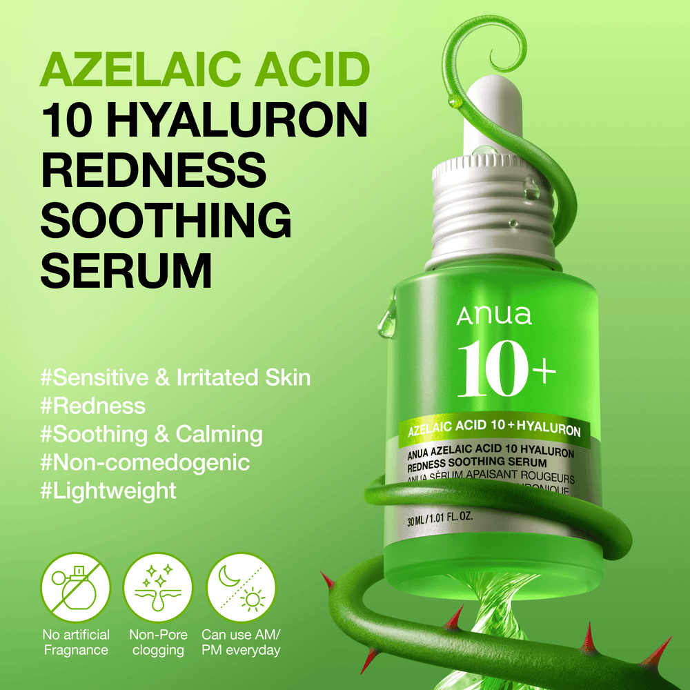 Anua - Azelaic Acid 10 Hyaluron Redness Soothing Serum 30ml  2