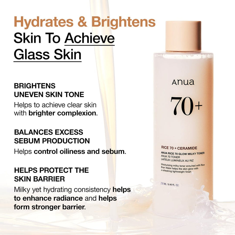 Anua Rice 70+ Glow Milky Toner 250ml 3