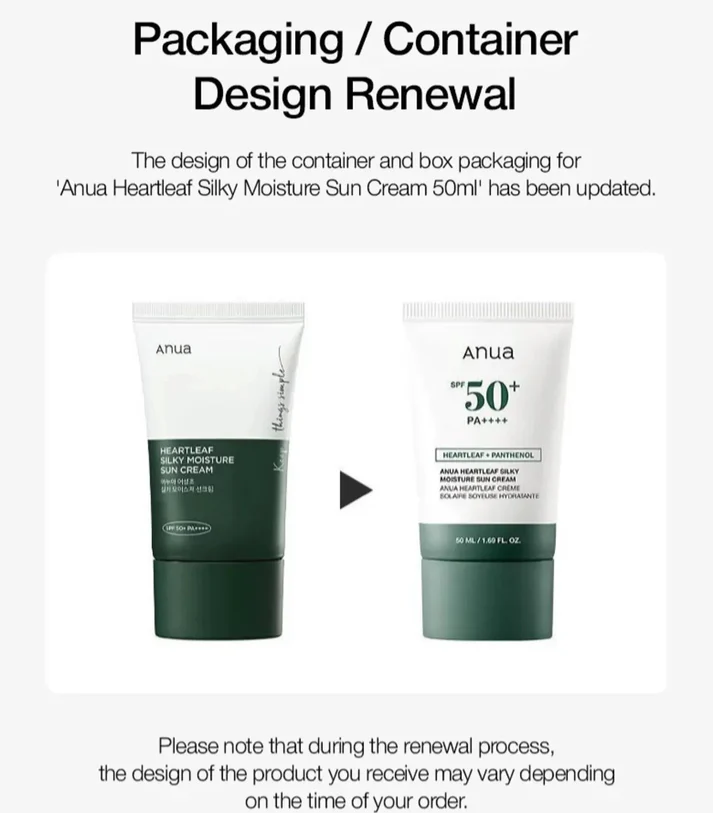 Anua - Heartleaf Silky Moisture Sun Cream 50ml 2