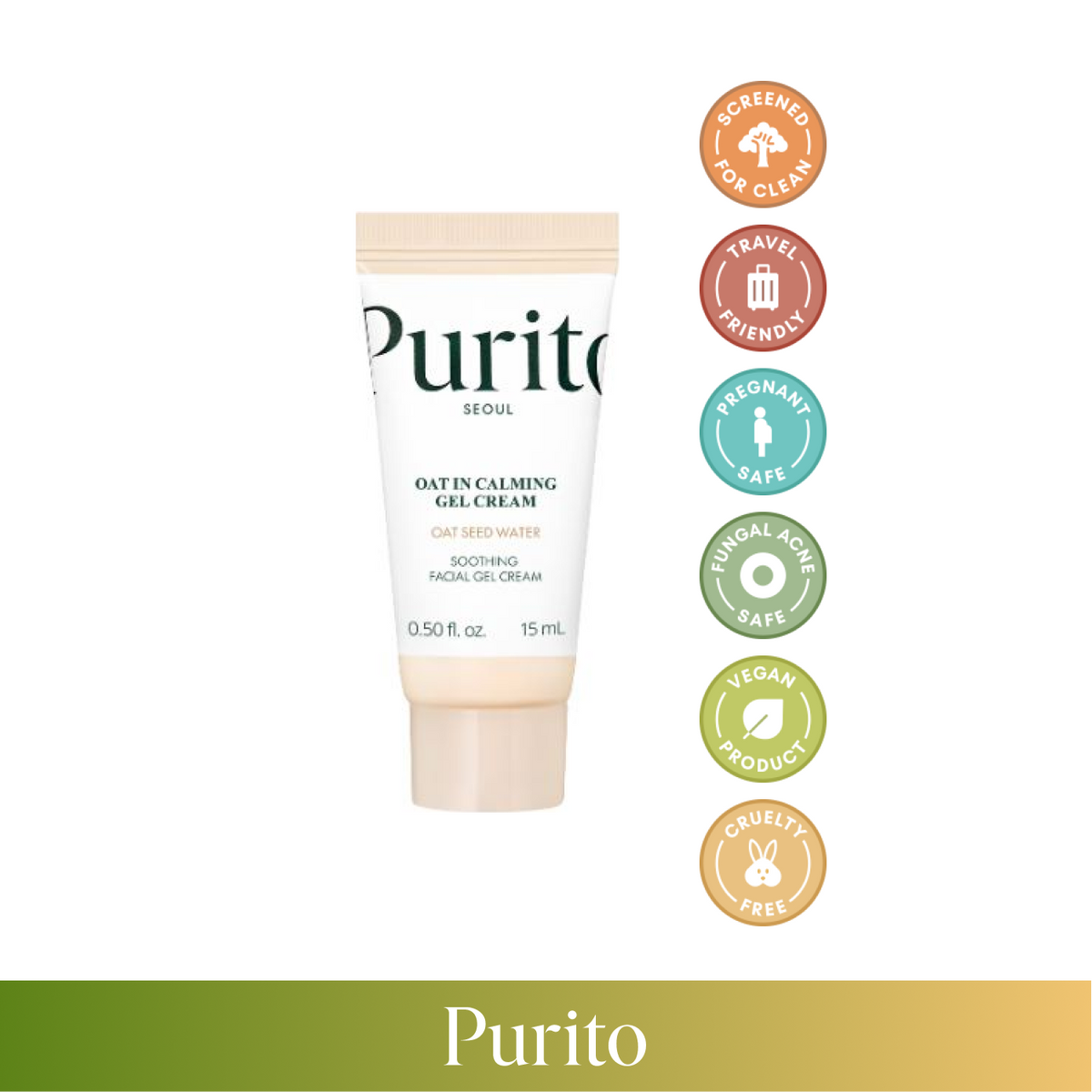 Purito SEOUL - Oat-In Calming Gel Cream 15ml Mini  2