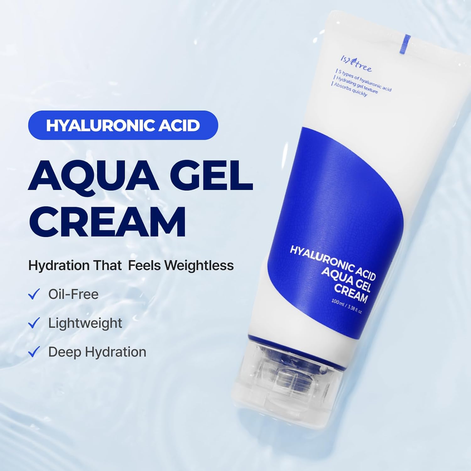 Isntree - Hyaluronic Acid Aqua Gel Cream 100ml  3