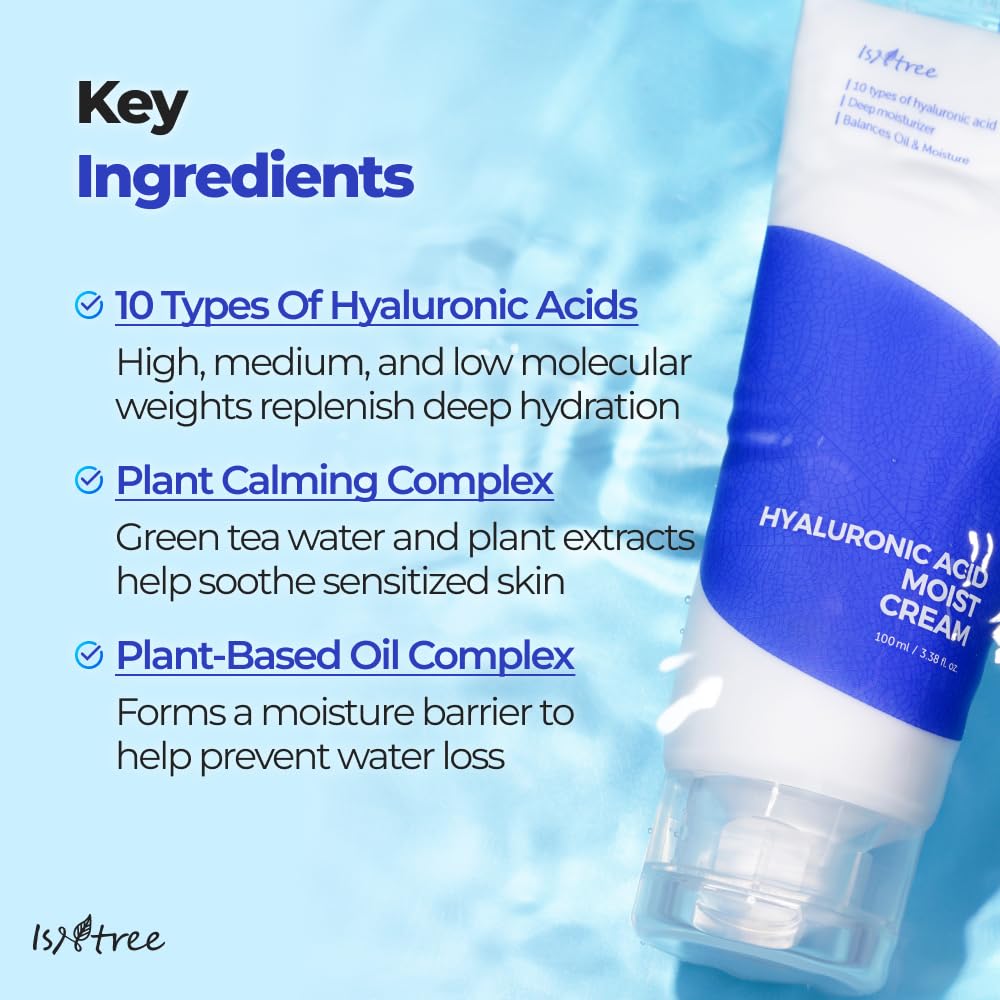 Isntree - Hyaluronic Acid Moist Cream 100ml  9