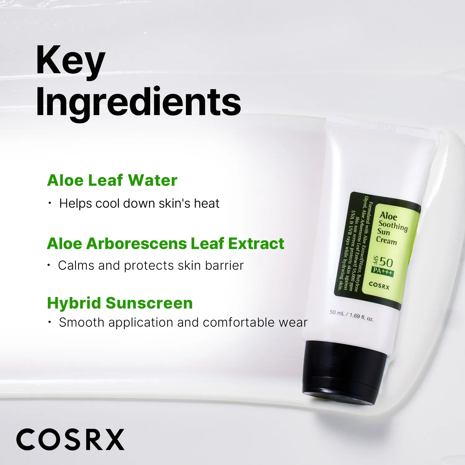 COSRX - Aloe Soothing Sun Cream SPF50+ PA+++ 50ml 5