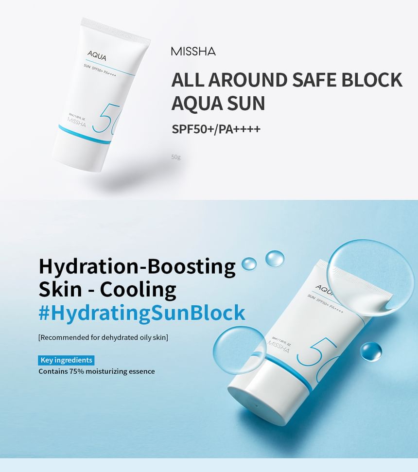 MISSHA - All Around Safe Block Aqua Sun 50ml 2