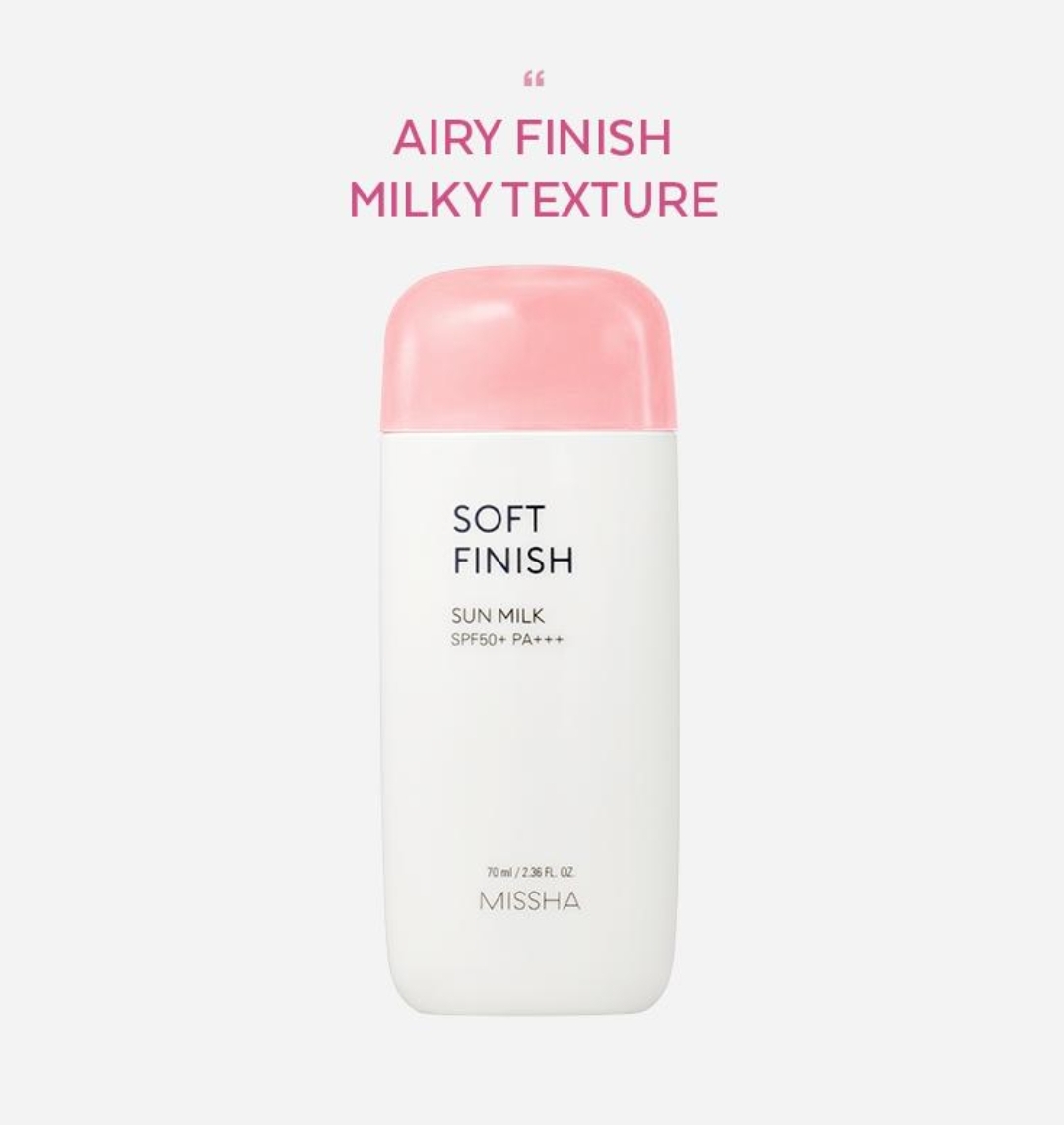 MISSHA - All-Around Safe Block Soft Finish Sun Milk SPF50+ PA+++ 70ml 2