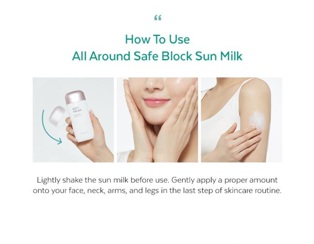 MISSHA - All-Around Safe Block Essence Sun Milk EX SPF 50+ PA+++ 70ml 8