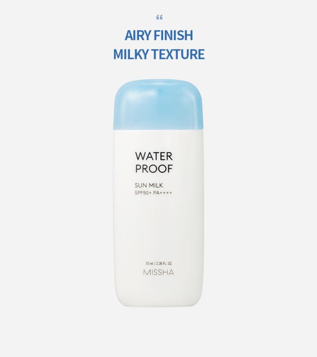 MISSHA - All Around Safe Block Waterproof Sun Milk SPF 50+ PA++++ 70ml 2