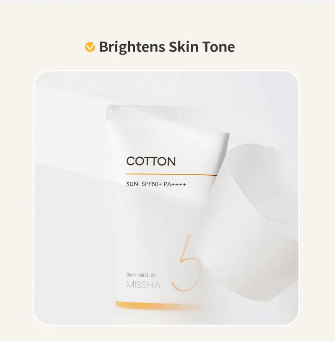 MISSHA - All Around Safe Block Cotton Sun SPF50+ 50ml 5
