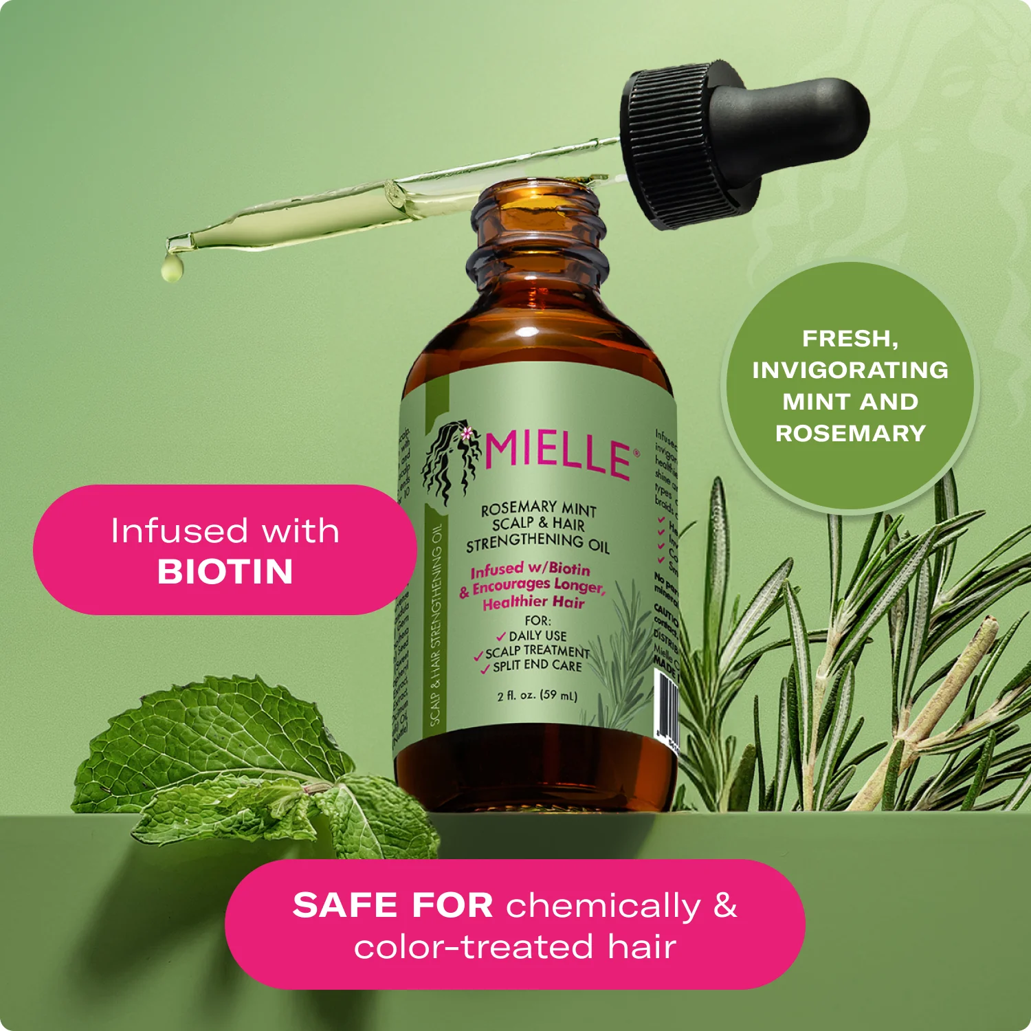 Mielle Rosemary Mint Scalp & Hair Strengthening Oil 59ml 6