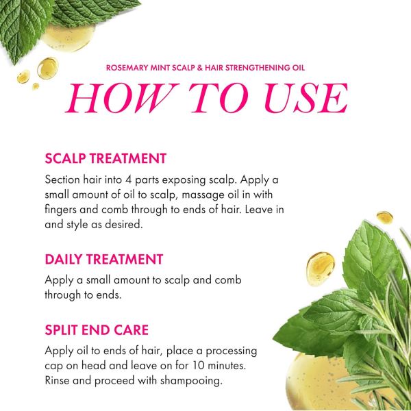 Mielle Rosemary Mint Scalp & Hair Strengthening Oil 59ml 11