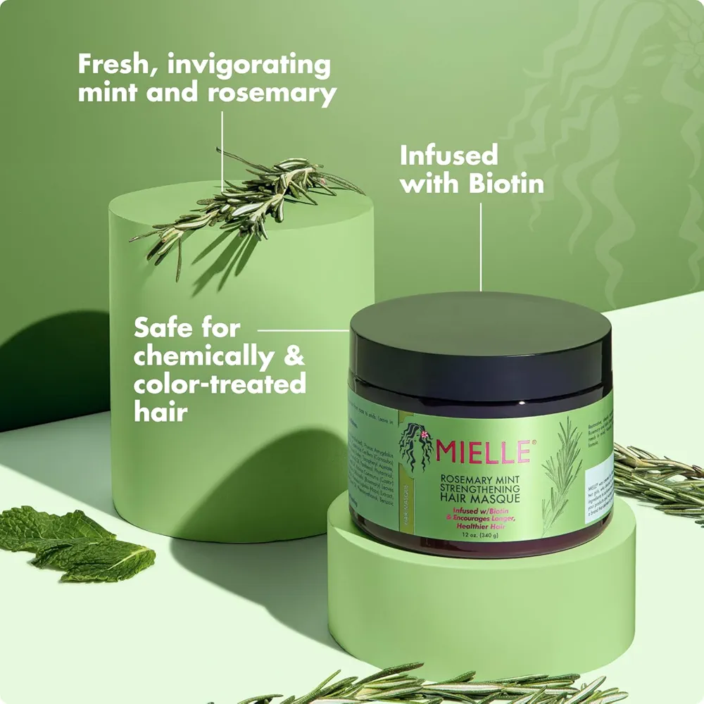 Mielle Rosemary Mint Strengthening Hair Masque 340g 5