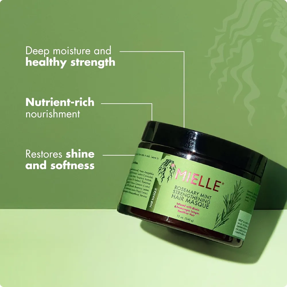 Mielle Rosemary Mint Strengthening Hair Masque 340g 6