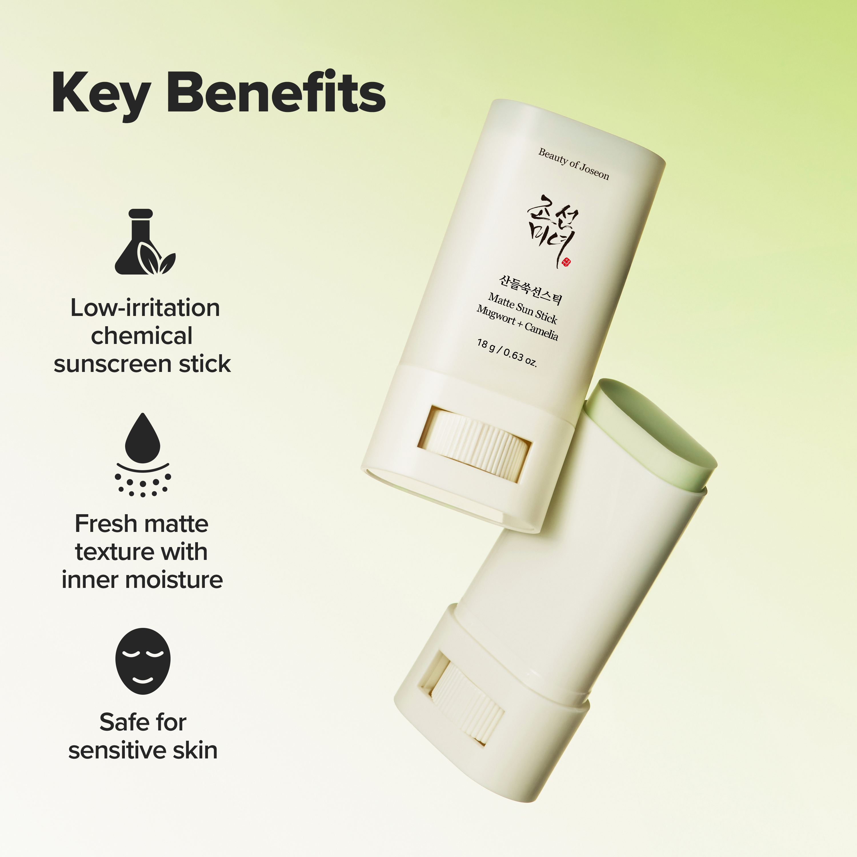 Beauty of Joseon Matte Sun Stick Mugwort + Camelia SPF 50+ PA+++ 18g 4