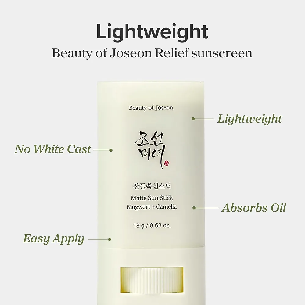 Beauty of Joseon Matte Sun Stick Mugwort + Camelia SPF 50+ PA+++ 18g 9