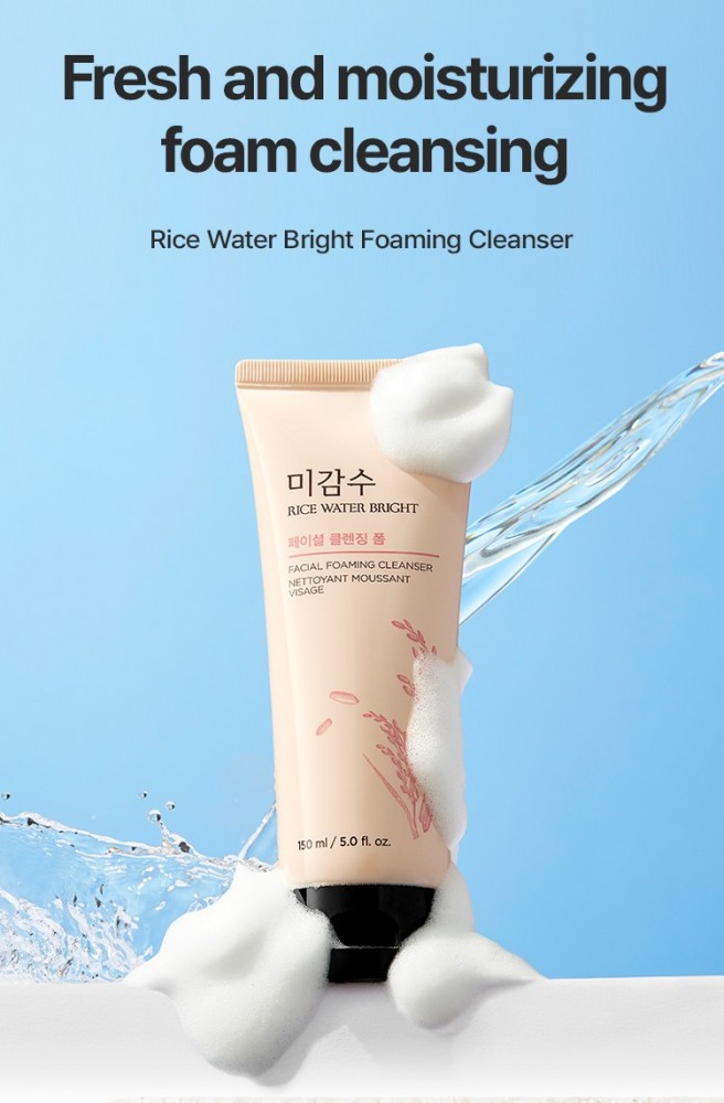 THE FACE SHOP - Rice Water Bright Facial Foaming Cleanser 150ml 2