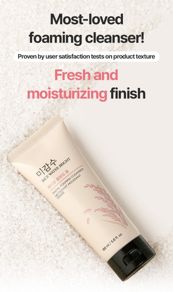 THE FACE SHOP - Rice Water Bright Facial Foaming Cleanser 150ml 3