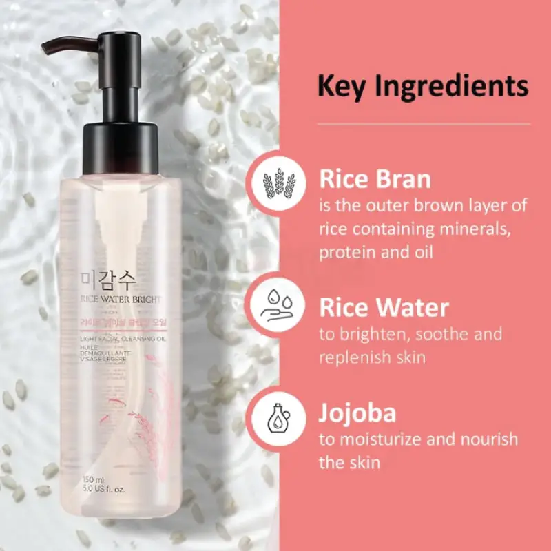 THE FACE SHOP - Rice Water Bright Light Facial Cleansing Oil 150ml 4