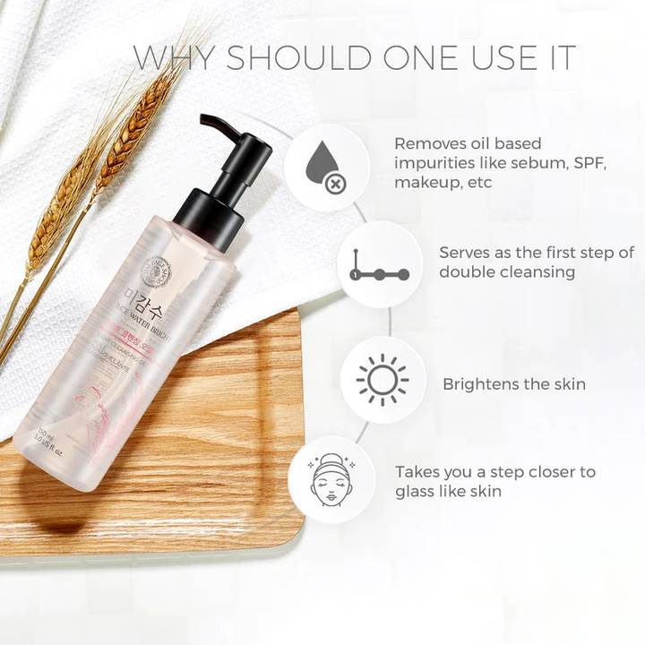 THE FACE SHOP - Rice Water Bright Light Facial Cleansing Oil 150ml 9