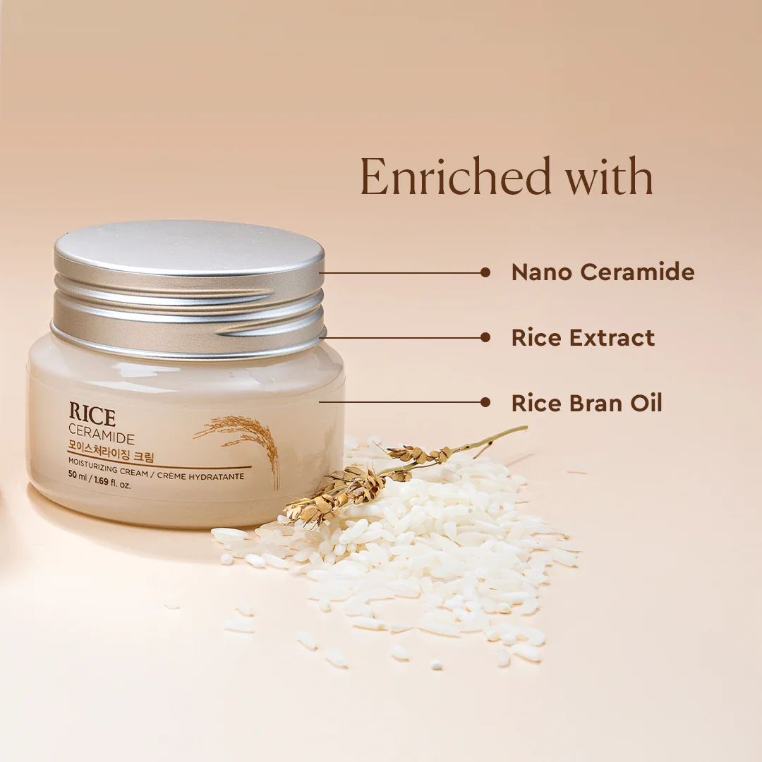 THE FACE SHOP - Rice & Ceramide Moisturizing Cream 50ml 9