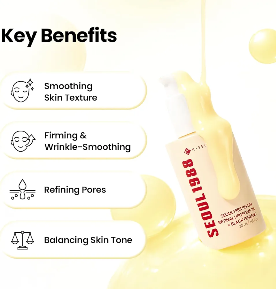KSECRET - SEOUL 1988 Serum : Retinal Liposome 2% + Black Ginseng 30ml  8