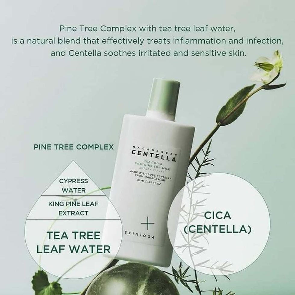 SKIN1004 - Madagascar Centella Tea-Trica Soothing Sun Milk 50ml 4