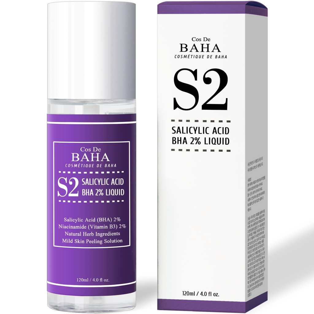 Cos De BAHA - Salicylic Acid BHA 2% Liquid with Niacinamide 2% 120ml (S2)
